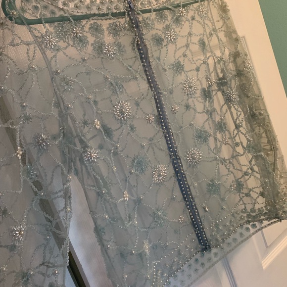 🌸HP🌸 French Vintage Couture Handbeaded Sheer Top - Picture 8 of 8